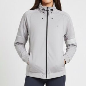 Roots Women’s Active Full-Zip Light Gray Performance Jacket Size XS